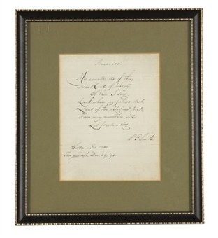 Samuel F. Smith Handwritten and Signed "My Country, Tis of Thee" Lyrics